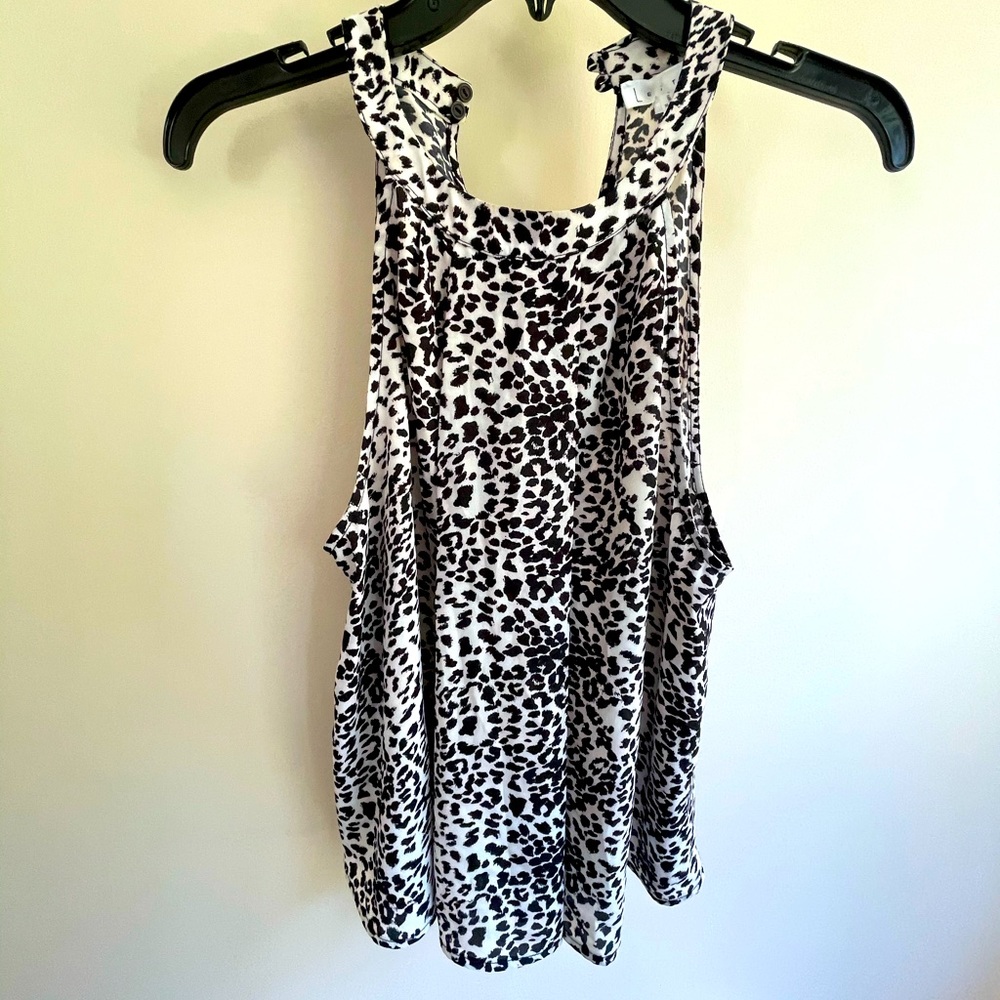 Black leopard halter Leith Top size small